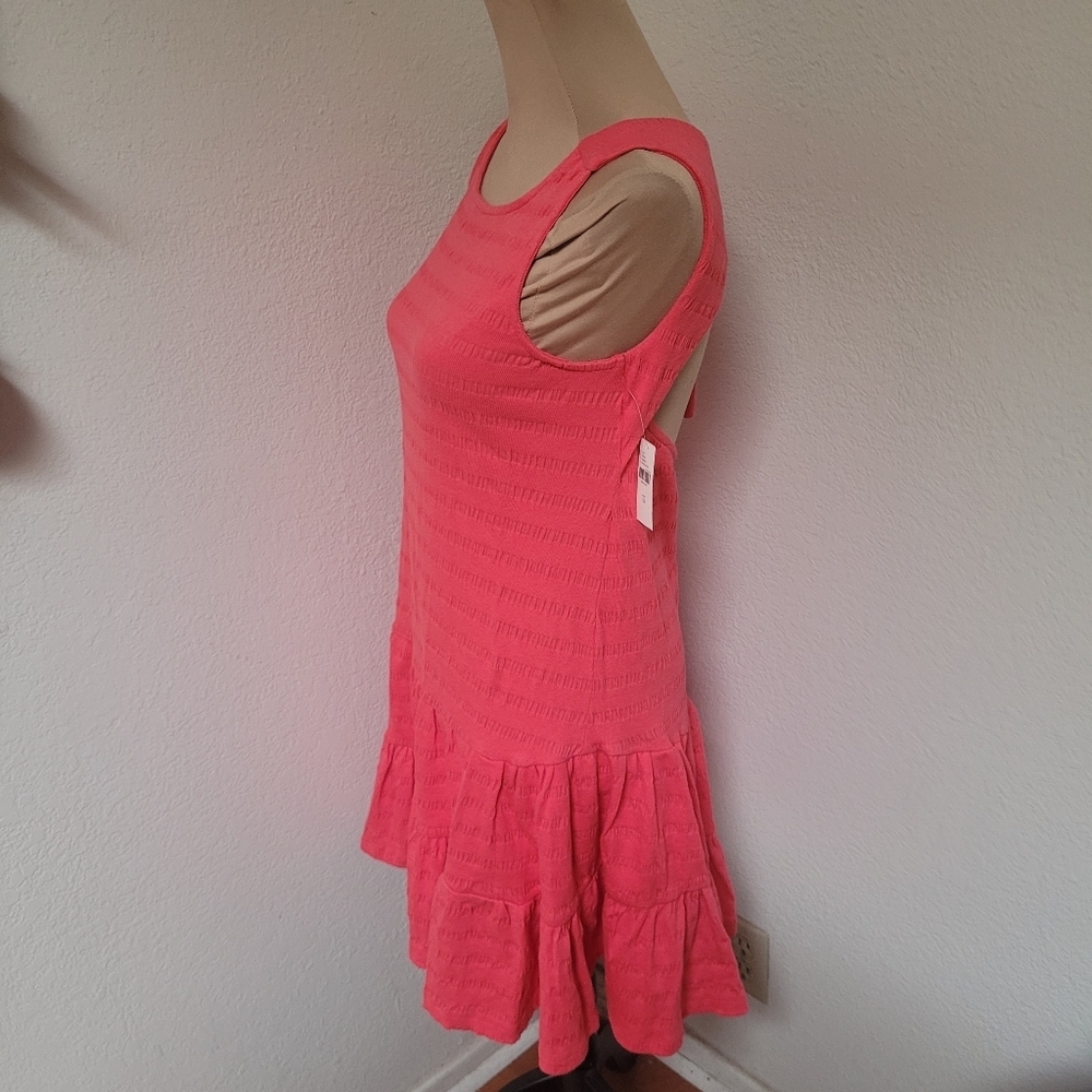 By Anthropologie Coral Open Back Dress NEW - Picture 6 of 7